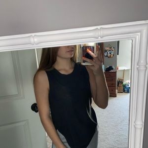 athletic tank top with back V cut out